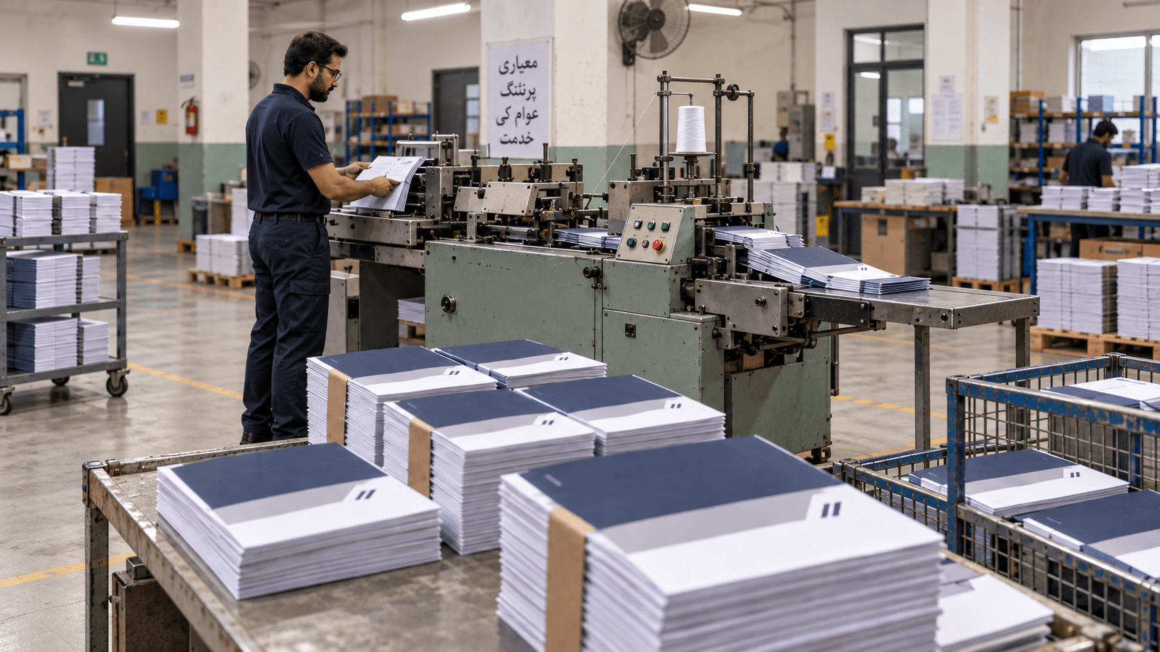 Controlled institutional print production on the press floor