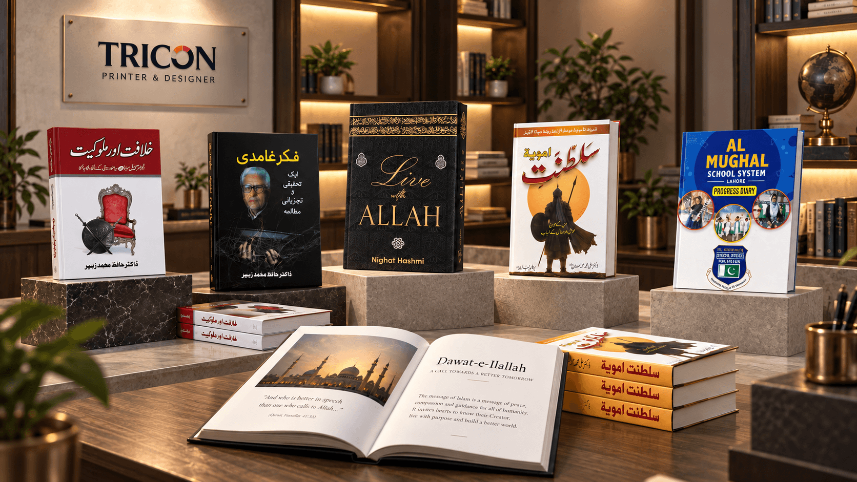 Editorial library of books published and produced by TRICON