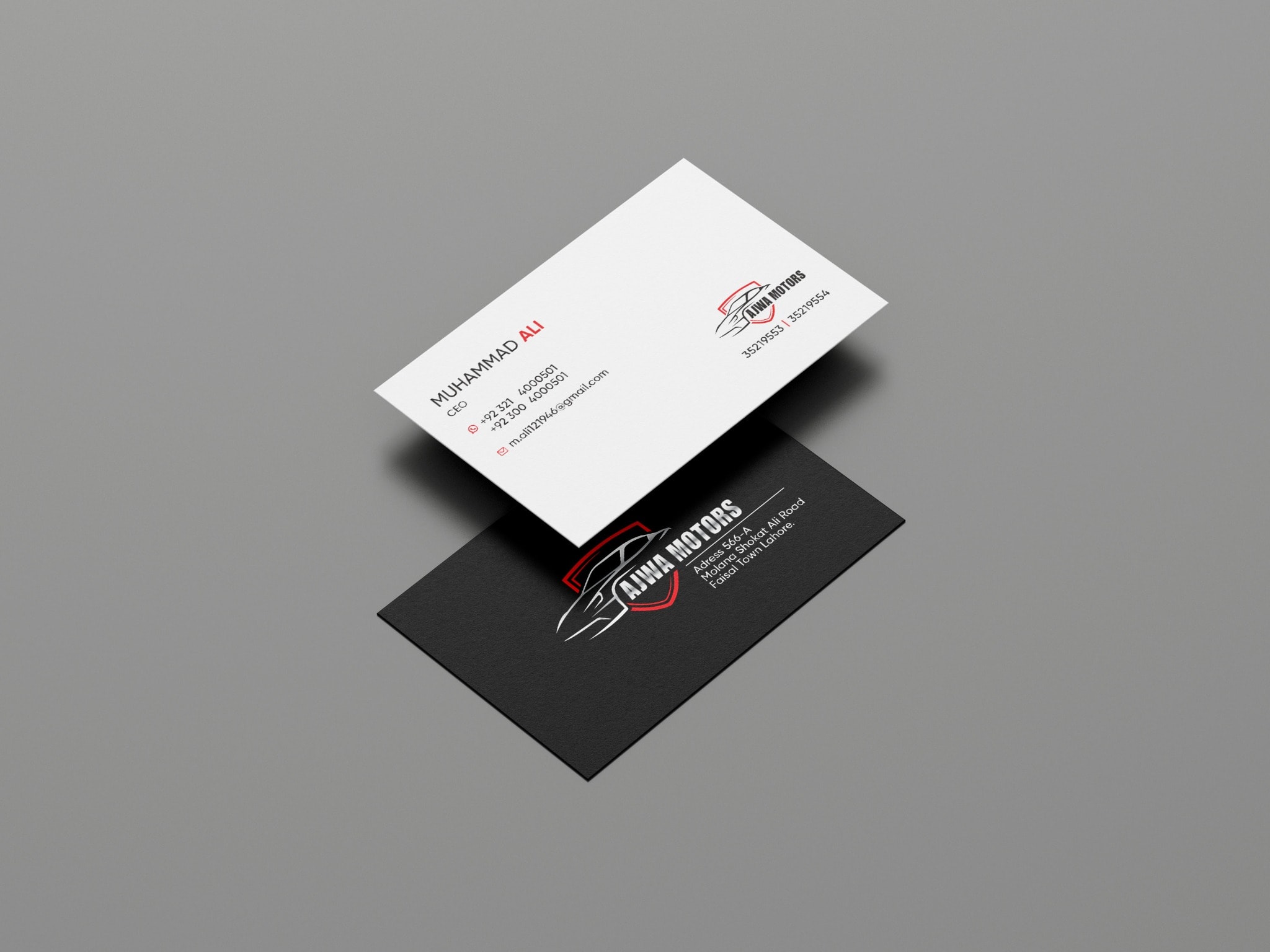 Corporate business card mockup