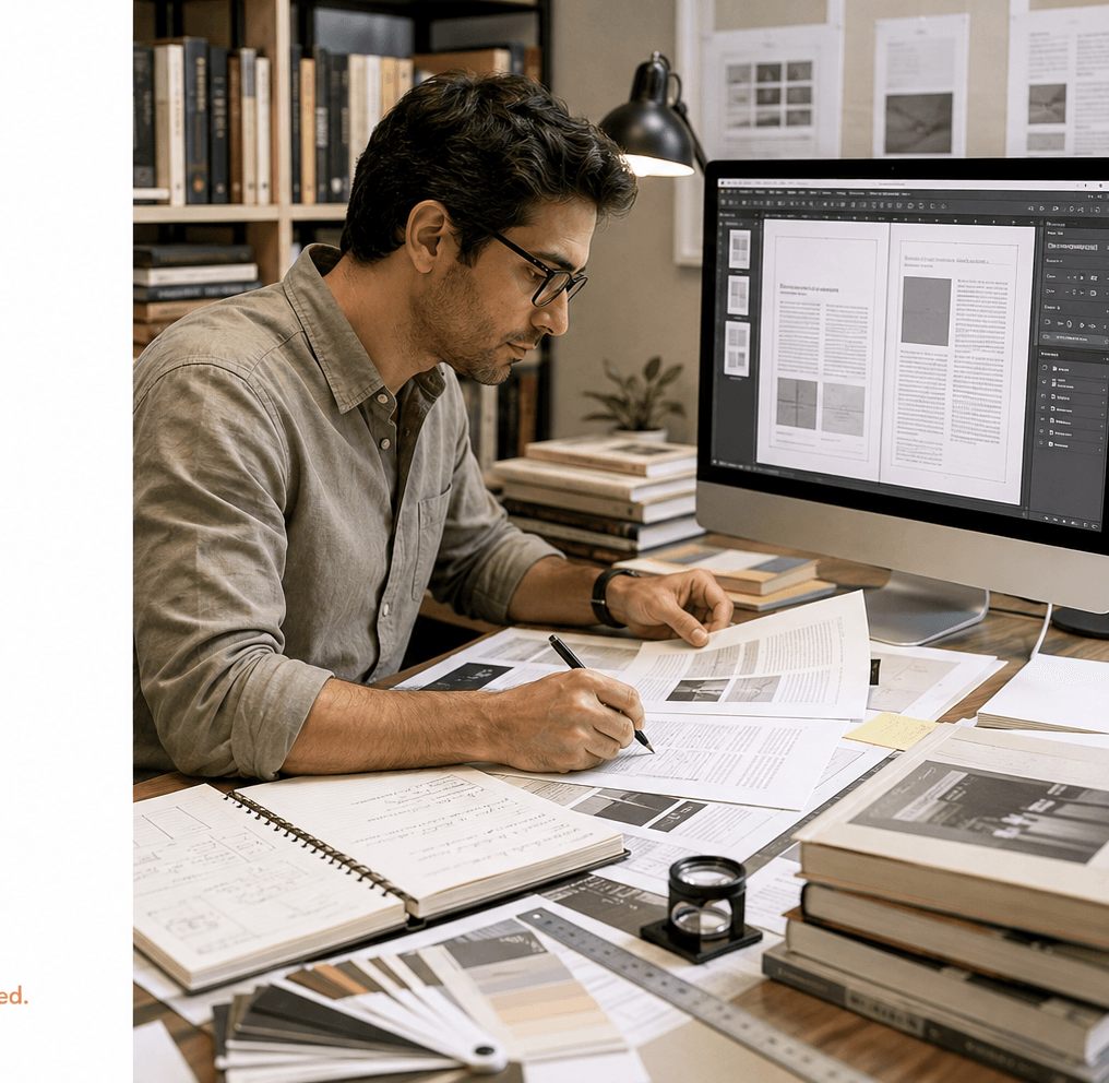 Representative editorial visual for TRICON publishing and typesetting services