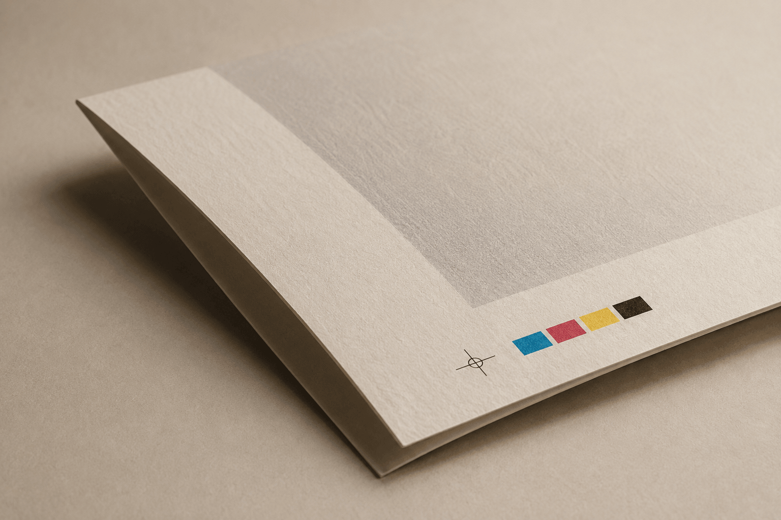 Conceptual editorial visual representing TRICON mission: considered work, print precision and controlled production discipline
